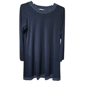 Michael Michael Kors Black Polka Dot Trim Dress – Size‎ XL